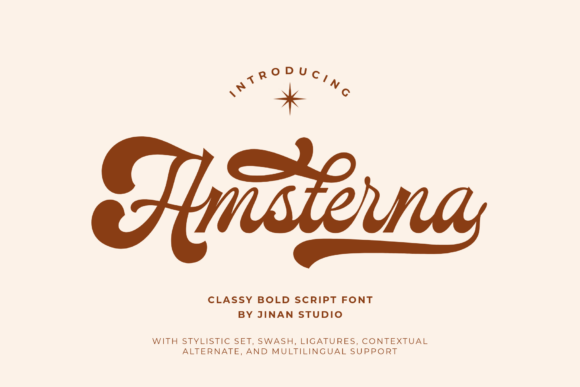 Amsterna: A Bold Script Font for Creative Makers