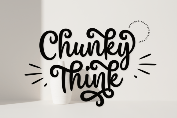 Chunky Think: A Bold Script Font for Memorable Branding