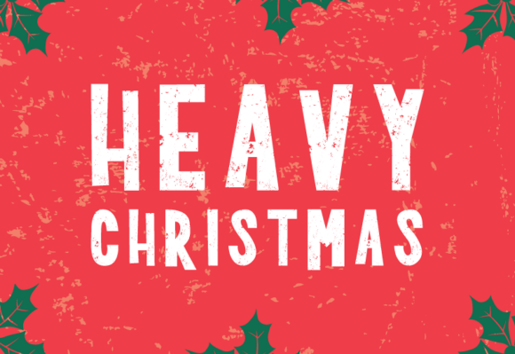 Heavy Christmas Typeface for Bold Craft Projects