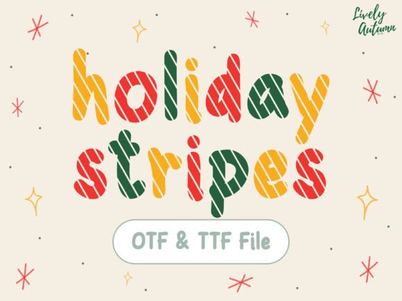 Holiday Stripes: A Festive Font for Your Brand