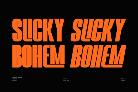 Slicky Bohem: A Bold Typeface for Modern Branding Projects